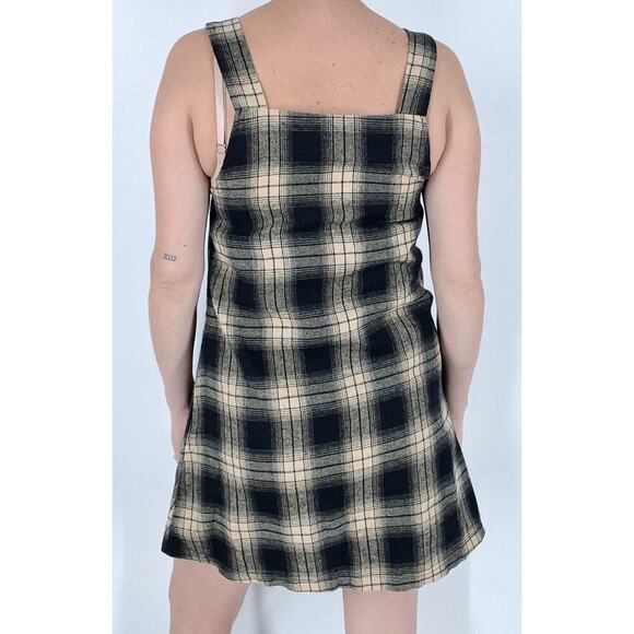 Women's Plaid V-neckline Mini Dress Size Small - Picture 2 of 4